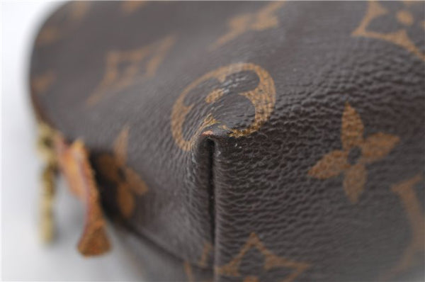 Authentic Louis Vuitton Monogram Pochette Cosmetic Pouch M47515 LV 1498D