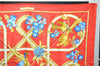 Authentic HERMES Carre 90 Scarf "Caraibes" Silk Red 1498E