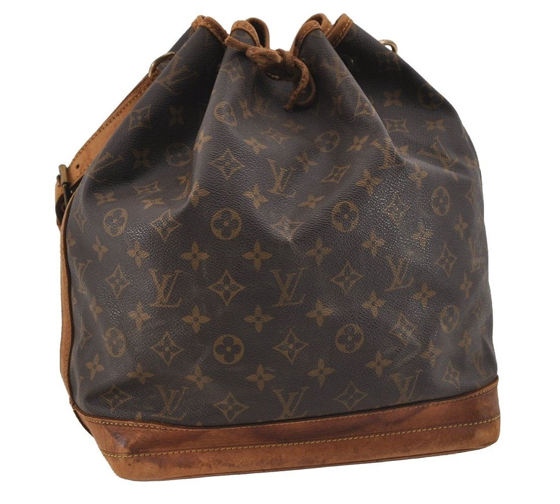 Authentic Louis Vuitton Monogram Noe Shoulder Drawstring Bag M42224 LV 1499I