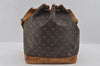 Authentic Louis Vuitton Monogram Noe Shoulder Drawstring Bag M42224 LV 1499I