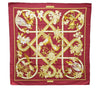 Authentic HERMES Carre 90 Scarf "Caraibes" Silk Red 1501D