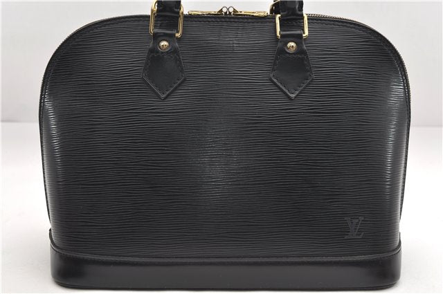 Authentic Louis Vuitton Epi Alma PM Hand Bag Black M40302 LV 1501E