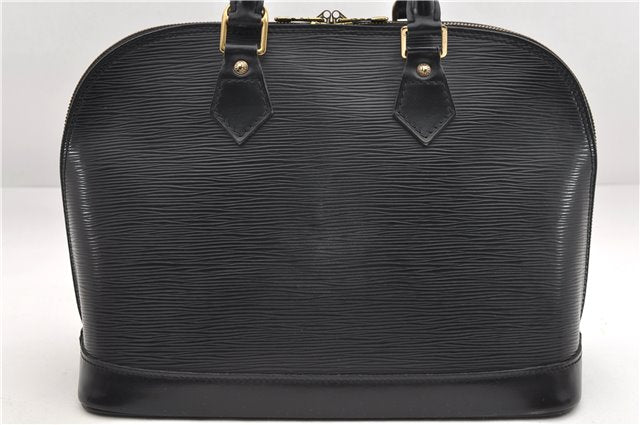 Authentic Louis Vuitton Epi Alma PM Hand Bag Black M40302 LV 1501E
