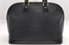 Authentic Louis Vuitton Epi Alma PM Hand Bag Black M40302 LV 1501E