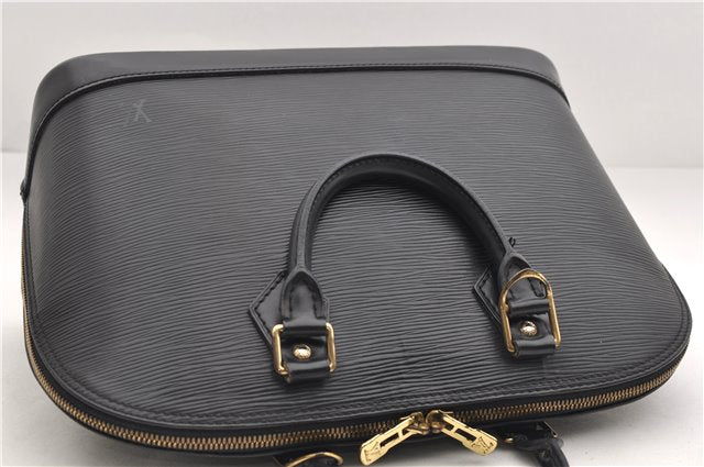 Authentic Louis Vuitton Epi Alma PM Hand Bag Black M40302 LV 1501E