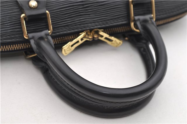 Authentic Louis Vuitton Epi Alma PM Hand Bag Black M40302 LV 1501E