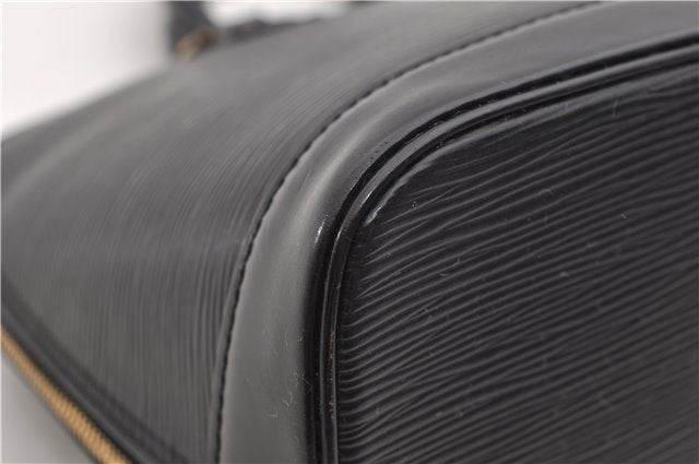 Authentic Louis Vuitton Epi Alma PM Hand Bag Black M40302 LV 1501E