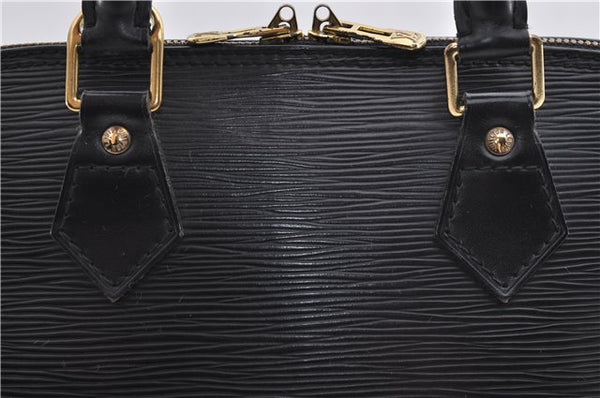 Authentic Louis Vuitton Epi Alma PM Hand Bag Black M40302 LV 1501E