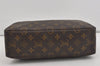 Auth Louis Vuitton Monogram Trousse Toilette 28 Clutch Hand Bag M47522 LV 1501I
