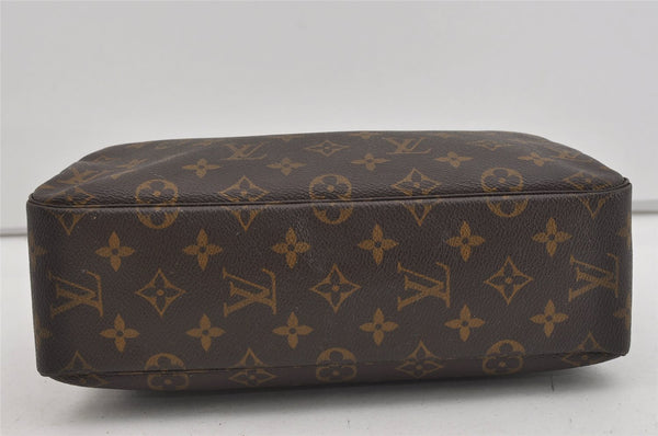 Auth Louis Vuitton Monogram Trousse Toilette 28 Clutch Hand Bag M47522 LV 1501I
