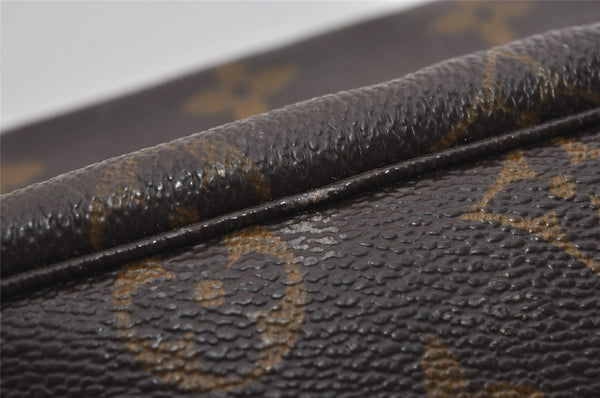 Auth Louis Vuitton Monogram Trousse Toilette 28 Clutch Hand Bag M47522 LV 1501I