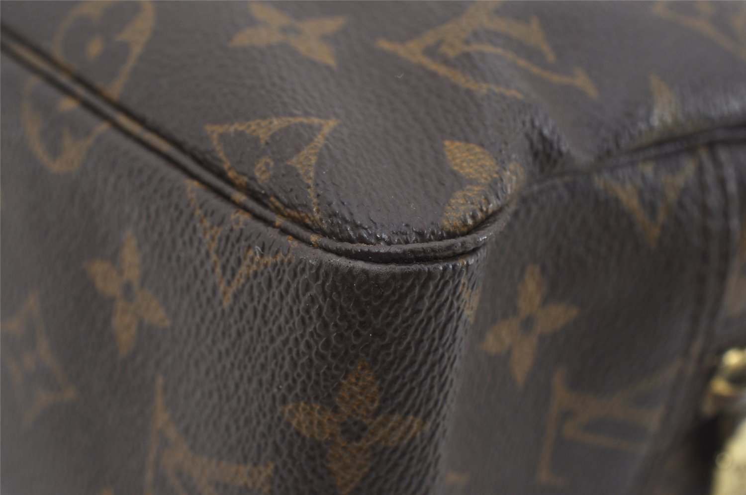 Auth Louis Vuitton Monogram Trousse Toilette 28 Clutch Hand Bag M47522 LV 1501I