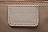 Auth Christian Dior Trotter Romantic Ribbon Hand Bag PVC Leather Beige 1502D