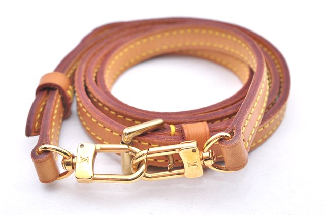 Authentic Louis Vuitton Leather Shoulder Strap Beige 38.2-45.3