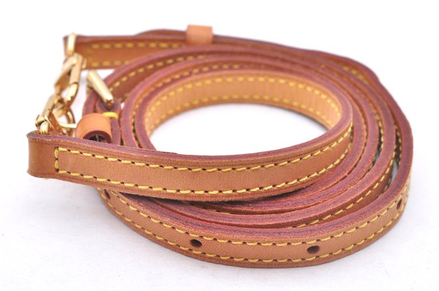 Authentic Louis Vuitton Leather Shoulder Strap Beige 38.2-45.3