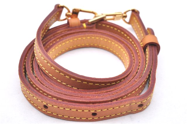 Authentic Louis Vuitton Leather Shoulder Strap Beige 38.2-45.3
