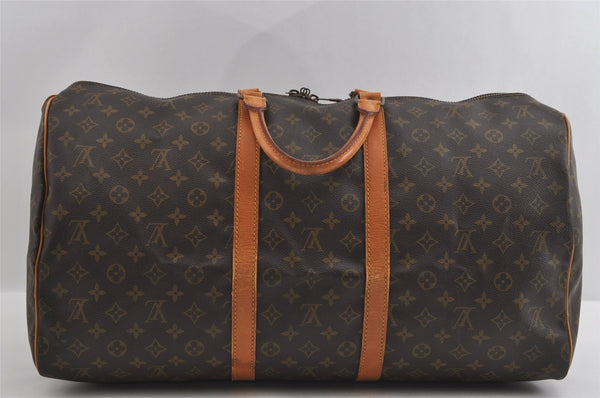 Authentic Louis Vuitton Monogram Keepall 55 Travel Boston Bag M41424 LV 1503I