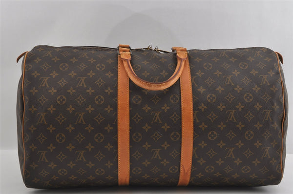 Authentic Louis Vuitton Monogram Keepall 55 Travel Boston Bag M41424 LV 1504I