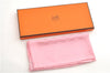 Authentic HERMES Petit Carre 40 Scarf Handkerchief "Grand H" Silk Pink Box 1505E