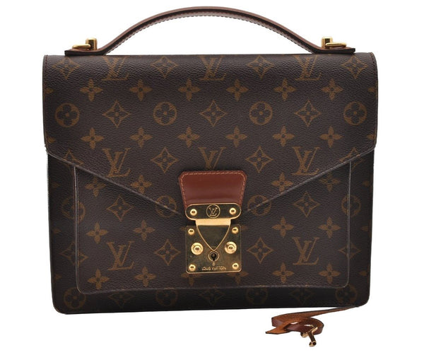 Authentic Louis Vuitton Monogram Monceau 2Way Shoulder Hand Bag M51185 LV 1507I