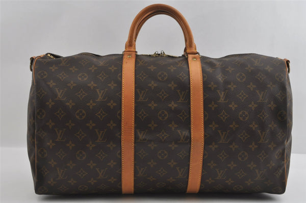 Authentic Louis Vuitton Monogram Keepall Bandouliere 50 M41416 Boston Bag 1511I