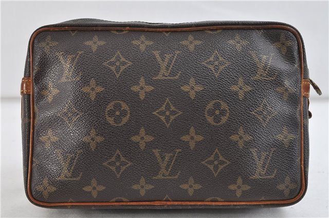 Authentic Louis Vuitton Monogram Compiegne 23 Clutch Hand Bag M51847 LV 1512D