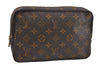 Auth Louis Vuitton Monogram Trousse Toilette 23 Clutch Hand Bag M47524 LV 1512I