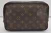 Auth Louis Vuitton Monogram Trousse Toilette 23 Clutch Hand Bag M47524 LV 1512I