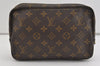 Auth Louis Vuitton Monogram Trousse Toilette 23 Clutch Hand Bag M47524 LV 1512I
