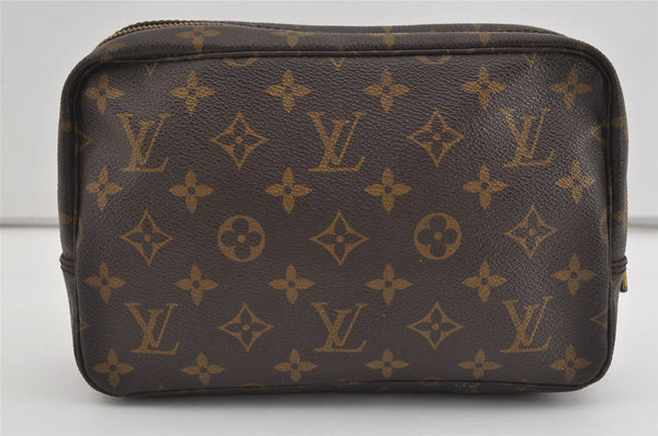Auth Louis Vuitton Monogram Trousse Toilette 23 Clutch Hand Bag M47524 LV 1512I
