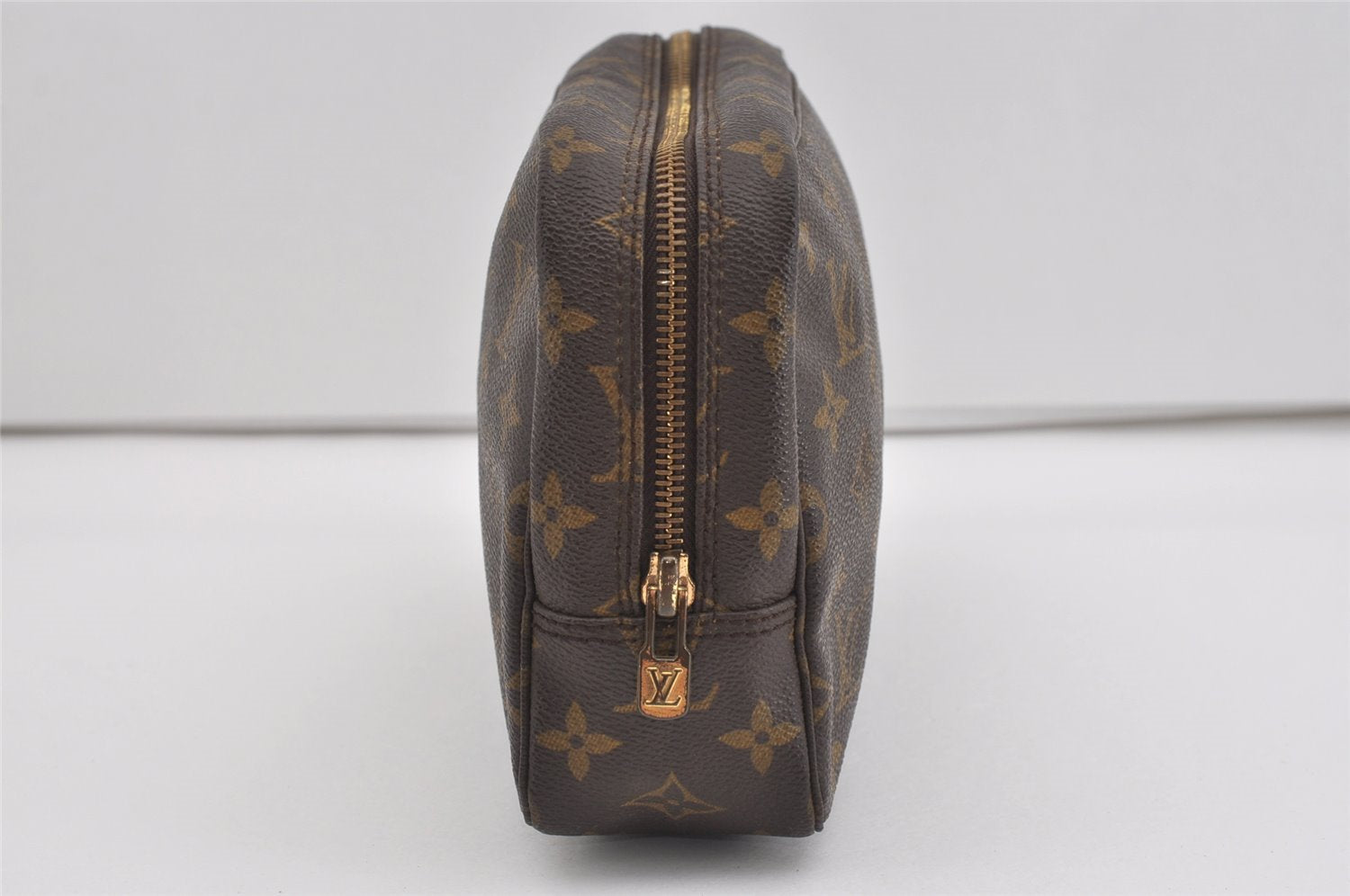 Auth Louis Vuitton Monogram Trousse Toilette 23 Clutch Hand Bag M47524 LV 1512I