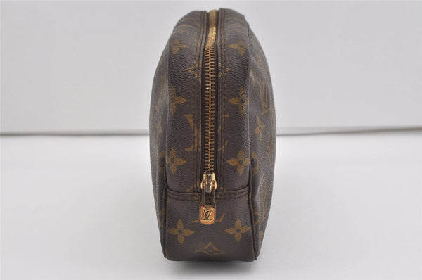 Auth Louis Vuitton Monogram Trousse Toilette 23 Clutch Hand Bag M47524 LV 1512I