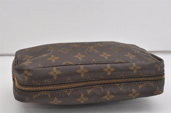 Auth Louis Vuitton Monogram Trousse Toilette 23 Clutch Hand Bag M47524 LV 1512I