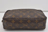 Auth Louis Vuitton Monogram Trousse Toilette 23 Clutch Hand Bag M47524 LV 1512I