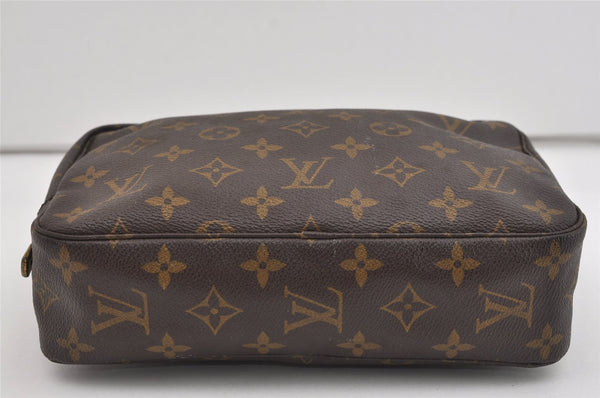 Auth Louis Vuitton Monogram Trousse Toilette 23 Clutch Hand Bag M47524 LV 1512I