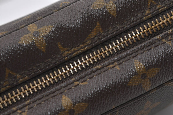 Auth Louis Vuitton Monogram Trousse Toilette 23 Clutch Hand Bag M47524 LV 1512I