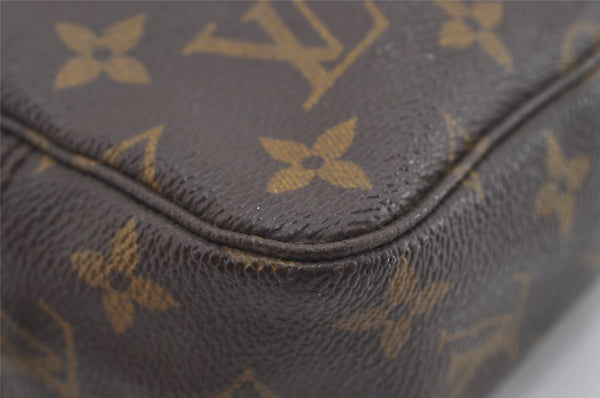 Auth Louis Vuitton Monogram Trousse Toilette 23 Clutch Hand Bag M47524 LV 1512I