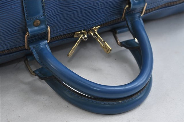 Authentic Louis Vuitton Epi Keepall 50 Boston Bag Blue M42965 LV 1513D