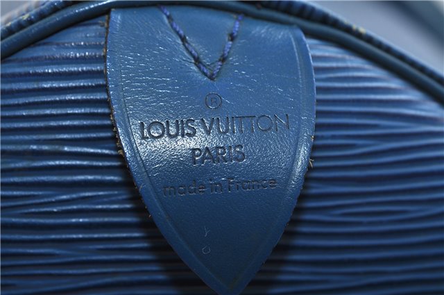 Authentic Louis Vuitton Epi Keepall 50 Boston Bag Blue M42965 LV 1513D