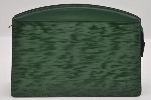 Authentic Louis Vuitton Epi Trousse Crete Clutch Bag Green M48407 LV Junk 1513I