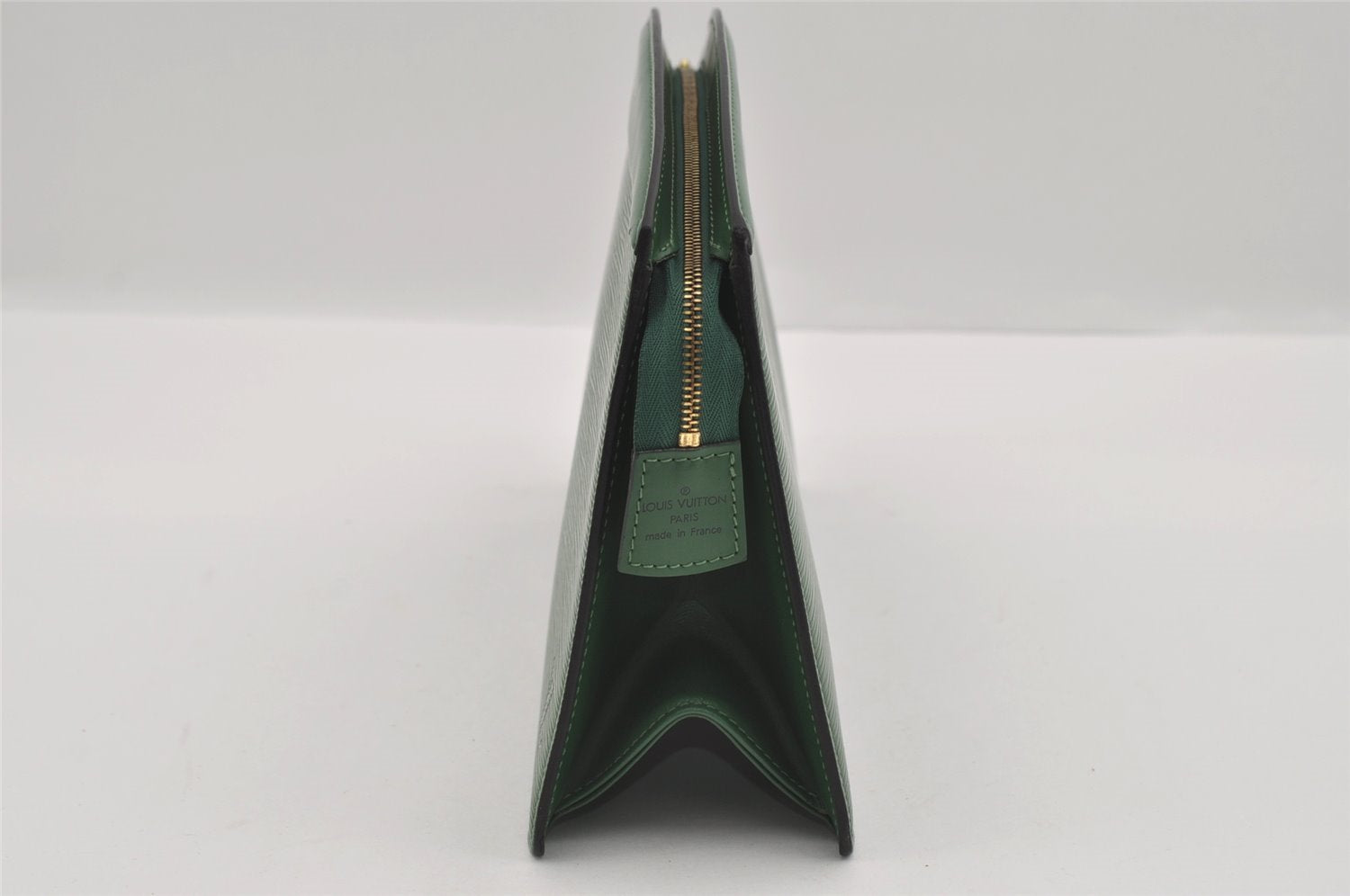 Authentic Louis Vuitton Epi Trousse Crete Clutch Bag Green M48407 LV Junk 1513I