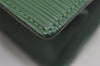 Authentic Louis Vuitton Epi Trousse Crete Clutch Bag Green M48407 LV Junk 1513I