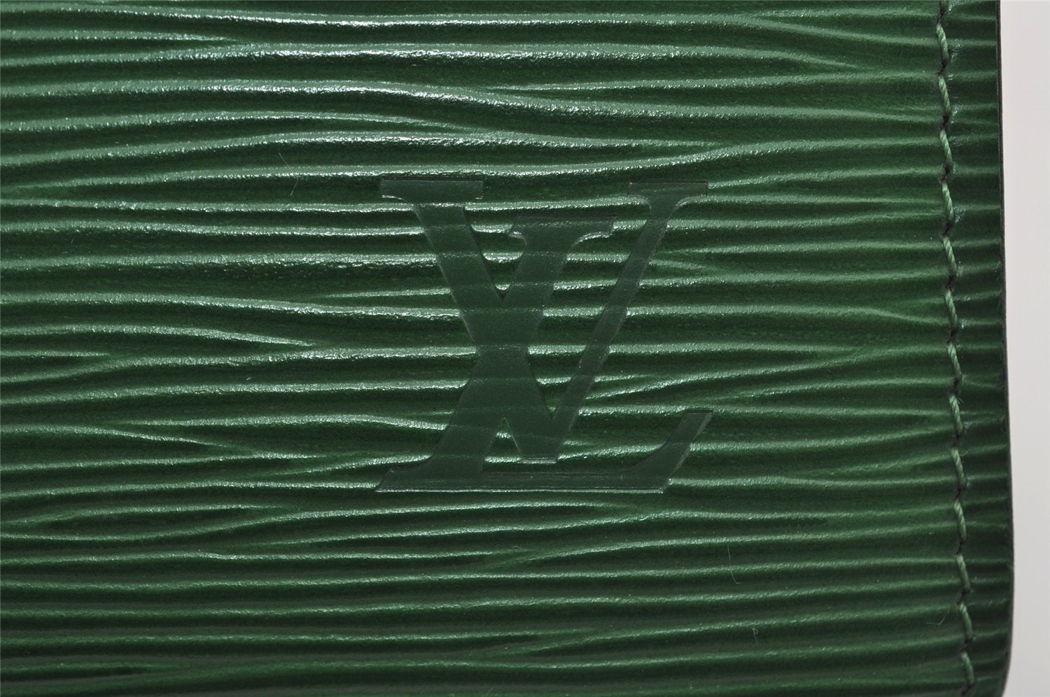 Authentic Louis Vuitton Epi Trousse Crete Clutch Bag Green M48407 LV Junk 1513I