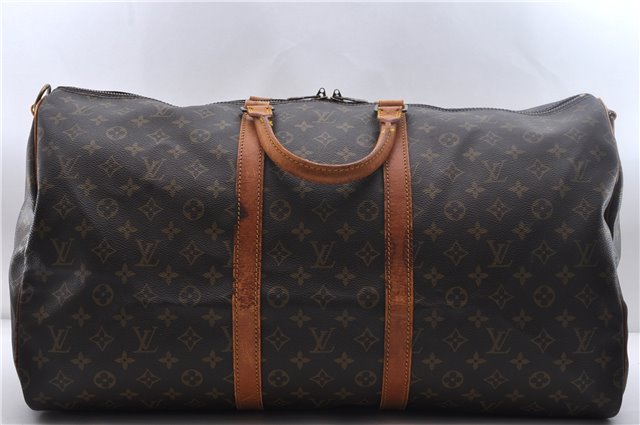 Auth Louis Vuitton Monogram Keepall Bandouliere 55 Boston Bag M41414 LV 1514D