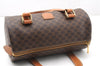 Authentic CELINE Macadam Blason Pattern Hand Bag PVC Leather Brown 1515F