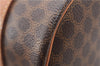 Authentic CELINE Macadam Blason Pattern Hand Bag PVC Leather Brown 1515F