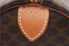 Authentic CELINE Macadam Blason Pattern Hand Bag PVC Leather Brown 1515F