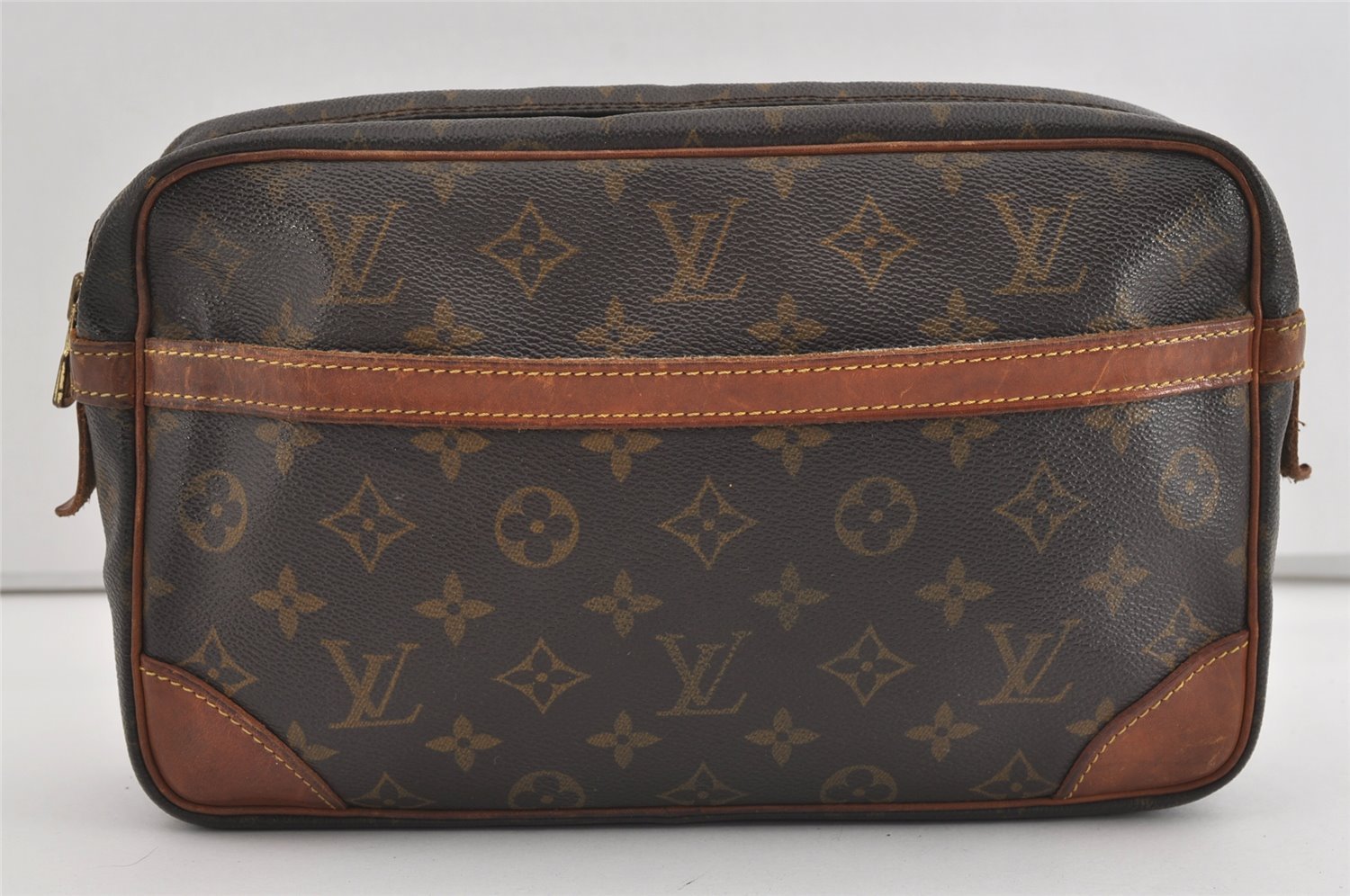 Authentic Louis Vuitton Monogram Compiegne 28 Clutch Hand Bag M51845 LV 1515I