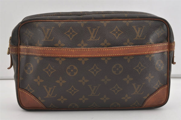 Authentic Louis Vuitton Monogram Compiegne 28 Clutch Hand Bag M51845 LV 1515I