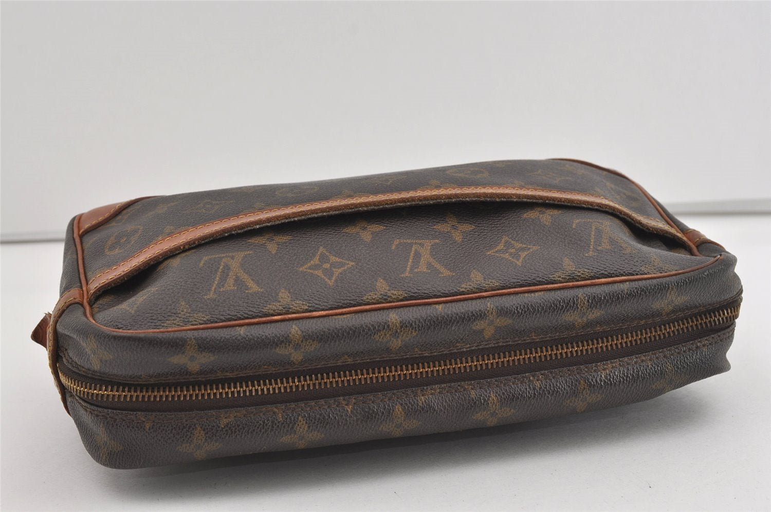 Authentic Louis Vuitton Monogram Compiegne 28 Clutch Hand Bag M51845 LV 1515I